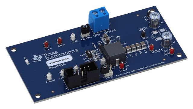 TPS544B25EVM-681 Single-Output DC-to-DC Converter with PMBus Interface angled board image