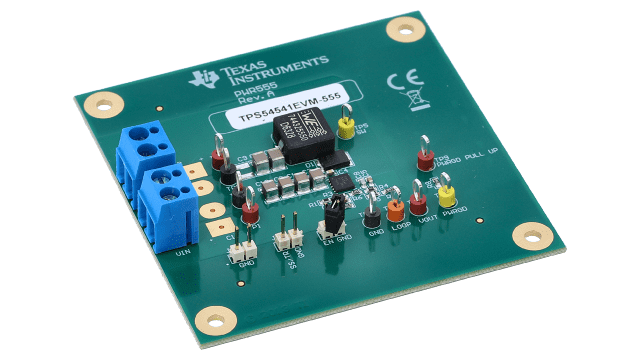 TPS54541EVM-555 TPS54541EVM-555 - 4.5V to 42V Input 5A Step-Down DC-DC Converter Evaluation Module angled board image