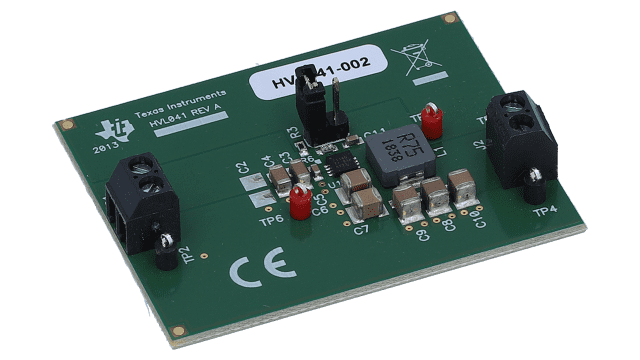 TPS57114EVM TPS57114EVM - 2.95V to 6V Input, 4A, 2MHz Synchronous Step Down DCDC Converter Evaluation Module angled board image