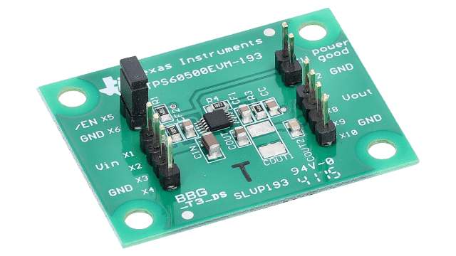 TPS60500EVM-193 Evaluation Module for Step-Down Charge Pump TPS60500 angled board image