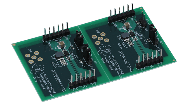 TPS62065-67EVM-347 Evaluation Module for 3MHz, 2A Step-Down Converter angled board image