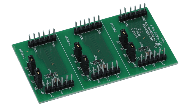 TPS62230EVM-370 Evaluation Module for TPS62230, TPS62231, TPS62232 Ultra Small Step Down Converter 1.2V, 1.8V, 2.5V angled board image