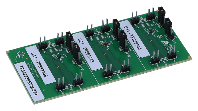 TPS62236EVM-574 Evaluation Module for TPS62234, TPS62238, TPS62236 Ultra Small Step Down Conv. (1.85, 2.1, 2.25)V angled board image