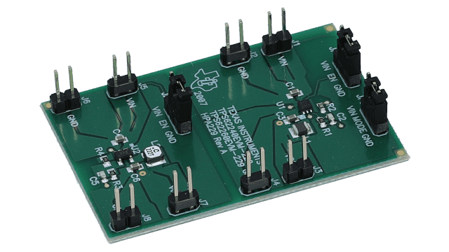 TPS62240EVM-229 TPS62240 6V Input, 1.8V Output, 0.3A Evaluation Module angled board image