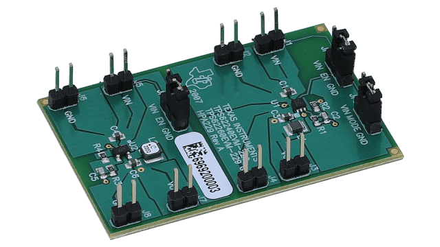 TPS62260EVM-229 TPS62260 6V Input, 1.2V Output, 0.6A Evaluation Module angled board image