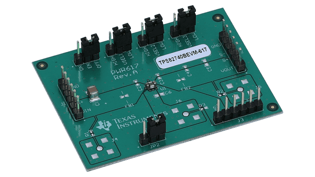 TPS82740BEVM-617 Step Down Converter MicroSiP Module with quiescent current Evaluation Module angled board image