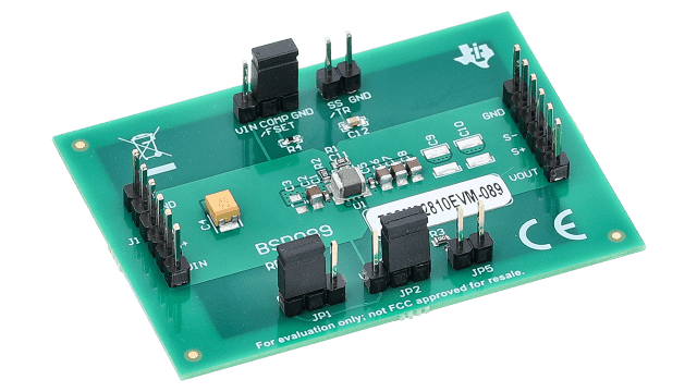 TPSM82810EVM-089 4-A step-down converter with integrated inductor evaluation module angled board image