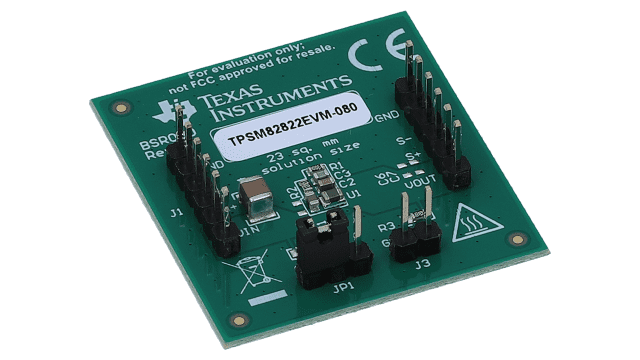 TPSM82822EVM-080 <p>2-A step-down converter with integrated inductor evaluation module</p> angled board image