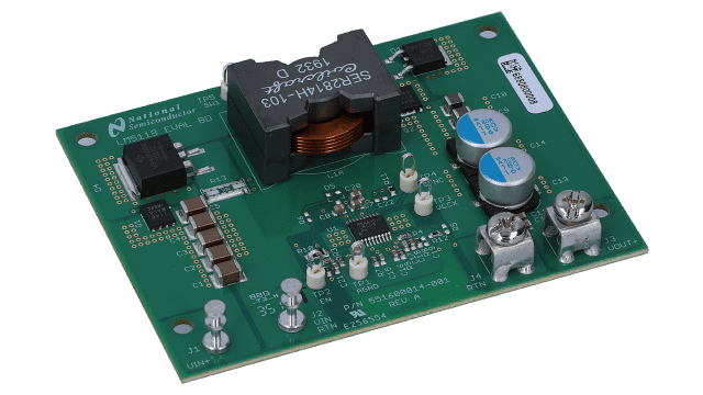 LM5118EVAL/NOPB LM5118 ワイド入力電圧範囲（Vin）、昇降圧コントローラ向け評価ボード angled board image