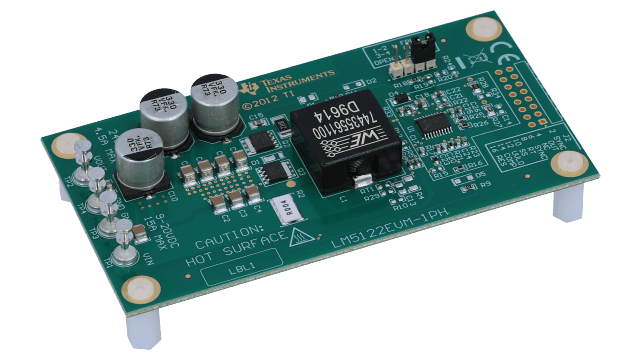 LM5122EVM-1PH LM5122 ワイド入力電圧範囲（Vin）、同期整流・昇圧コントローラの評価モジュール angled board image
