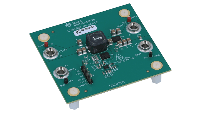 LM5155EVM-SEPIC 2.2MHZ non sync boost control evaluation module angled board image