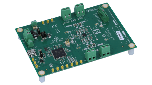 LP87524Q1EVM LP87524-Q1 4 出力、単相降圧コンバータの評価モジュール angled board image