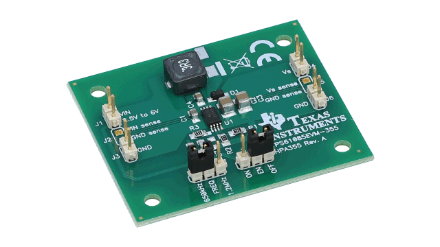 TPS61085EVM-355 TPS61085 Evaluation Module angled board image