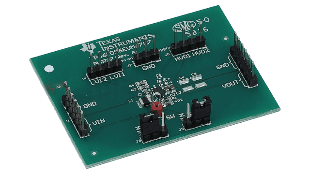 TPS61096EVM-787 Evaluation Board for TPS61096A 28-V Output Voltage Boost Converter with Ultra-Low Quiescent Current angled board image