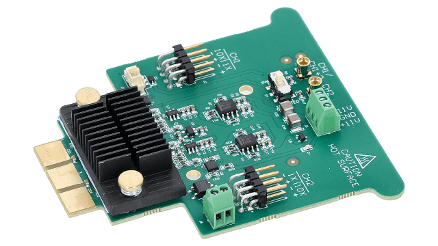 PMICLOADBOARDEVM <p>Electric load board for Texas Instruments PMIC transient measurements</p> angled board image