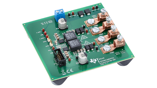 TPS40422EVM-091 TPS40422 Dual Output or Multiphase Synchronous Buck Controller Evaluation Module angled board image