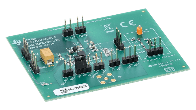 TPS61390EVM-020 Boost converter evaluation module for TPS61390 angled board image