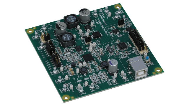 TPS65310AEVM TPS65310AEVM: 高電圧パワー・マネジメント IC、オートモーティブ・セーフティ・アプリケーション評価モジュール用 angled board image