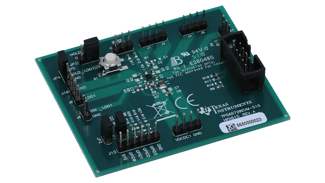 TPS65720EVM-515 Evaluation Module for TPS65720 2-Channel Power Management IC angled board image