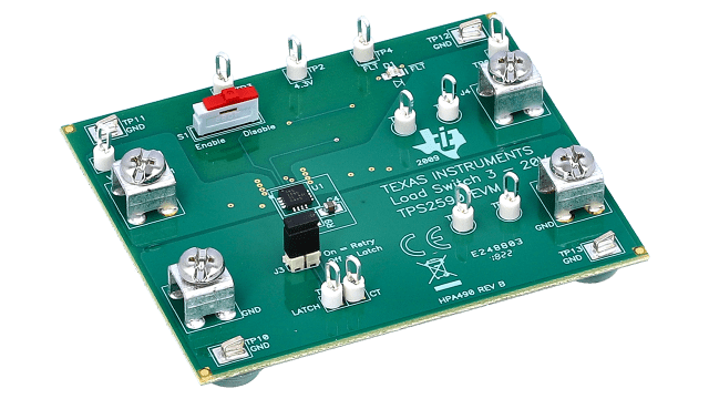 TPS2590EVM TPS2590 ホットスワップ・コントローラ・システム評価モジュール angled board image