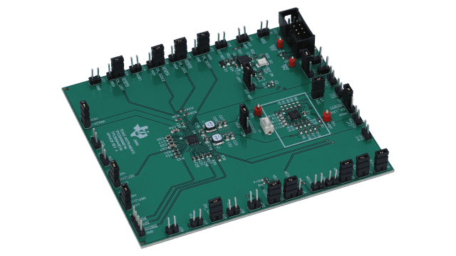 TPS386040EVM TPS386040 Quad Supply Voltage Supervisors Evaluation Module angled board image