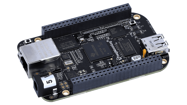 BEAGL-BONE-BLACK BeagleBone® Black, community-supported development platform based on Sitara™ AM335x ARM® Cortex®-A8 Processor angled board image