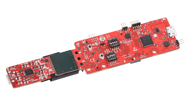 IWR6843AOPEVM Módulo de evaluación IWR6843AOP para sensor mmWave inteligente con antena integrada en encapsulado (AoP) angled board image