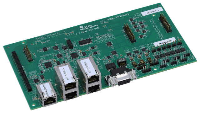 J7EXPC01EVM ゲートウェイ/イーサネット・スイッチ/産業用検証ボード angled board image