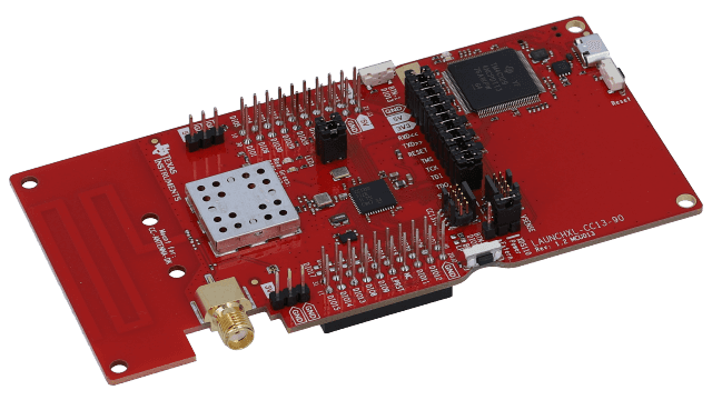 LAUNCHXL-CC13-90US SimpleLink™ Sub-1 GHz CC1310-1190 Wireless Microcontroller (MCU) LaunchPad™ Development Kit angled board image