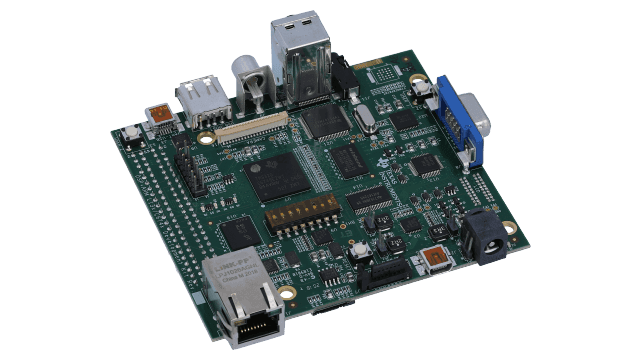 TMDSLCDK6748 Kit de desarrollo (LCDK) TMS320C6748 DSP angled board image