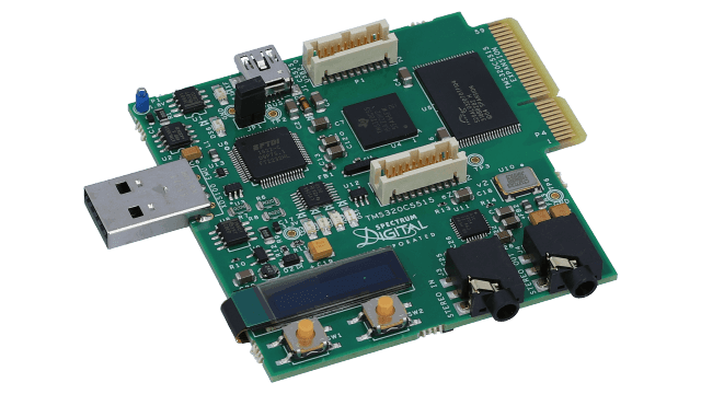 TMDX5515EZDSP C5515 eZDSP USB スティック開発ツール angled board image