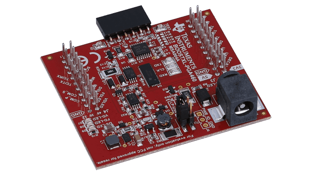 BOOSTXL-PGA460 <p>PGA460-Q1 ultrasonic sensor signal conditioning evaluation module with transducers</p> angled board image