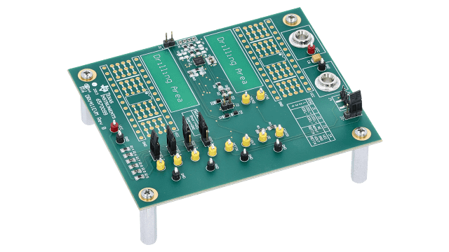 DRV411EVM Evaluation Module  for Sensor Signal Conditioning IC for Closed-Loop Magnetic Current Sensors angled board image