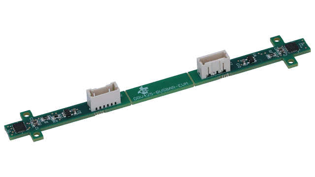 DRV425-BUSBAR-EVM Sensor de corriente de barra de bus de ±100 A con conjunto de evaluación de diseño de referencia de sensores Fluxgate de bucle abierto angled board image