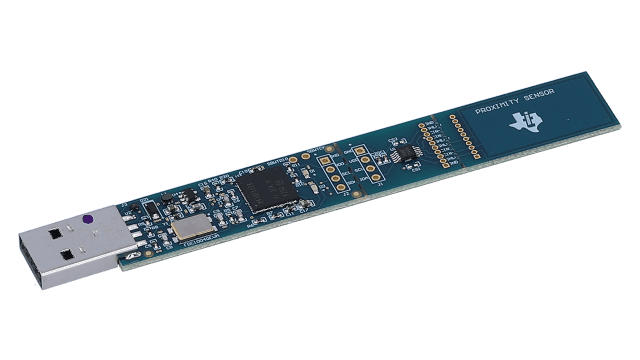 FDC1004QEVM Automotive 4-Channel Capacitive to Digital Converter Evaluation Module angled board image