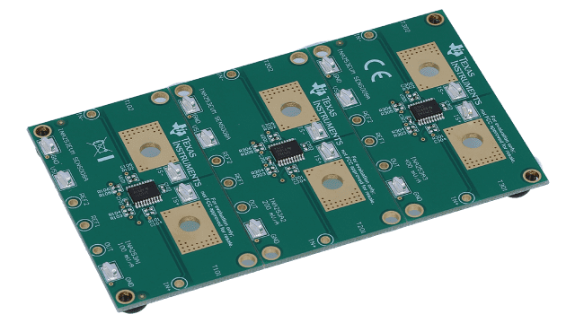 INA253EVM 손쉬운 테스트 액세스 기능을 갖춘 INA253 전류 감지 평가 모듈 angled board image