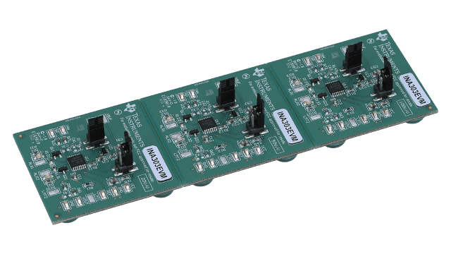INA303EVM INA303 High-Speed Precision Current-Sense Amplifier Evaluation Module angled board image