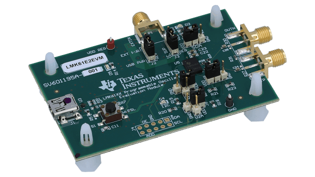 LMK61E2EVM LMK61E2EVM Ultra-Low-Jitter Programmable Oscillator Evaluation Module angled board image
