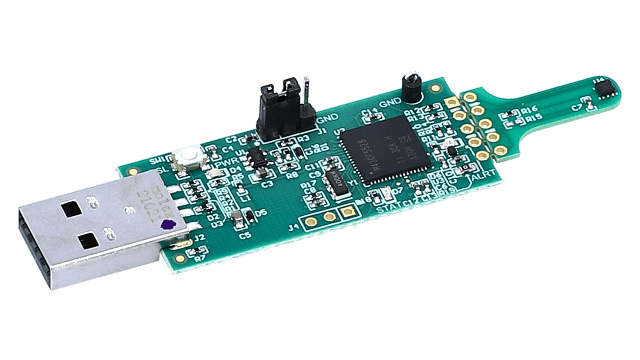 TMP117EVM TMP117 디지털 온도 센서 평가 모듈 angled board image
