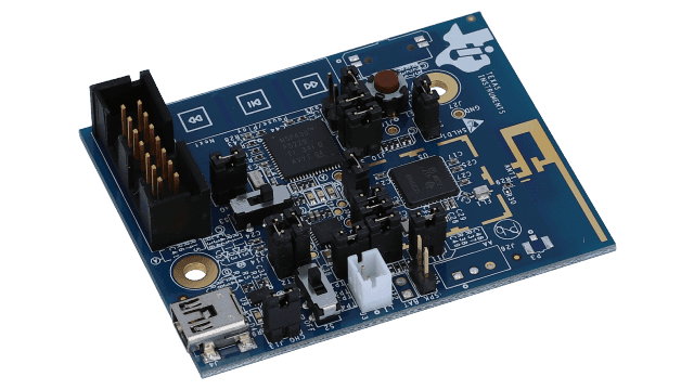 BT-MSPAUDSINK Bluetooth および MSP430 オーディオ・シンク評価モジュール angled board image