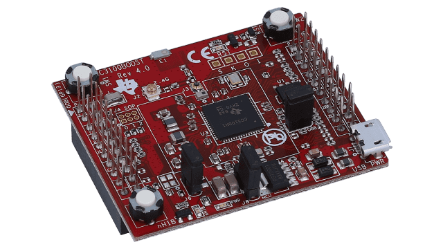CC3100BOOST Procesador de red inalámbrica SimpleLink&trade; Wi-Fi&reg; CC3100 de módulo complementario BoosterPack&trade; angled board image
