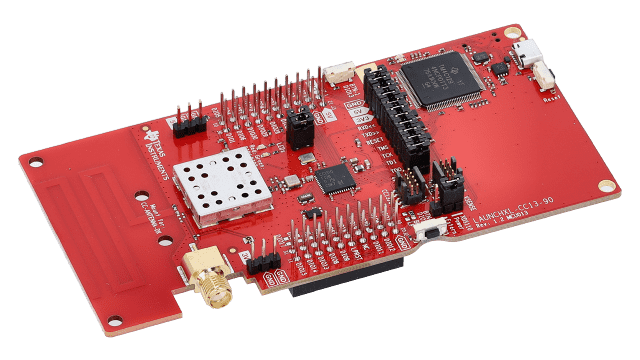 LAUNCHXL-CC13-90EU SimpleLink™ Sub-1 GHz CC1310-1190 Wireless Microcontroller (MCU) LaunchPad™ Development Kit angled board image