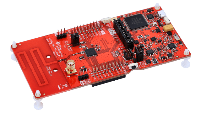 LAUNCHXL-CC1312R1 SimpleLink™ Sub-1 GHz CC1312R Wireless Microcontroller (MCU) LaunchPad™ Development Kit angled board image
