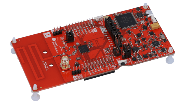 LAUNCHXL-CC1352R1 SimpleLink™ CC1352R ワイヤレス・マイコン LaunchPad™ 開発キット angled board image