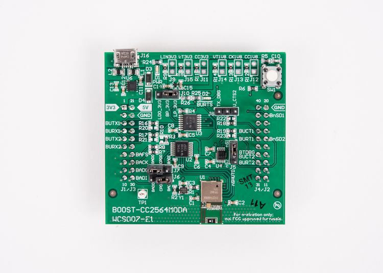 BOOST-CC2564MODA Dual-mode Bluetooth CC2564 module with integrated antenna BoosterPack plug-in module top board image