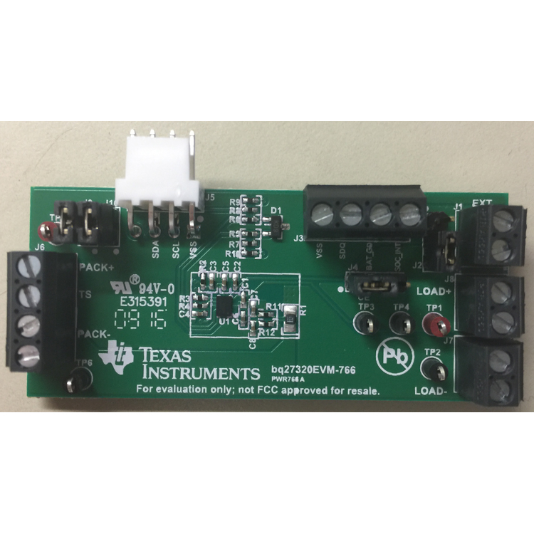 BQ27320EVM-766 bq27320 LDO 内蔵、システム側バッテリ残量計の評価モジュール top board image