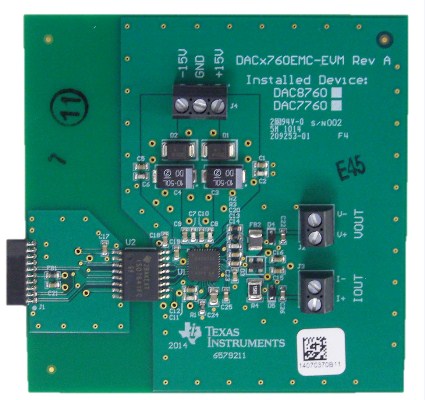 DAC7760EMC-EVM DAC7760 Enhanced Evaluation Module top board image