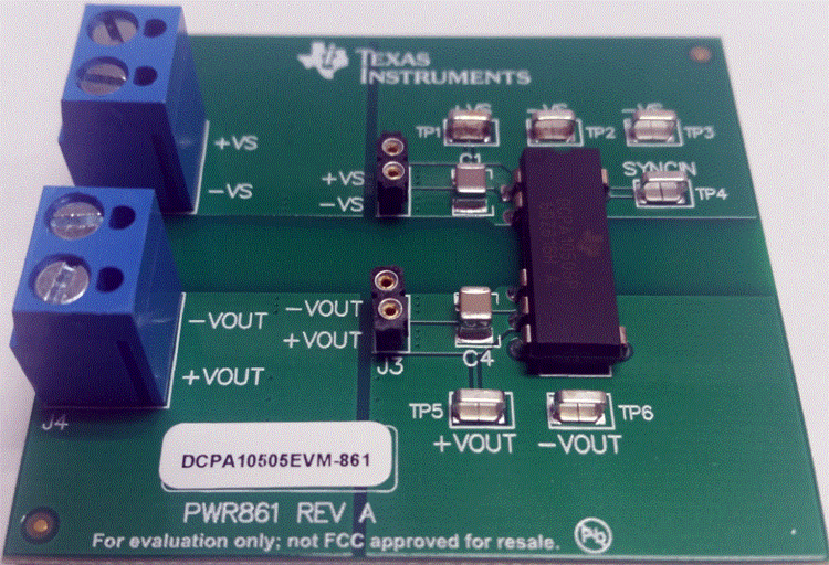 DCPA10505EVM-861 DCPA10505 1W Isolated Power Module EVM top board image