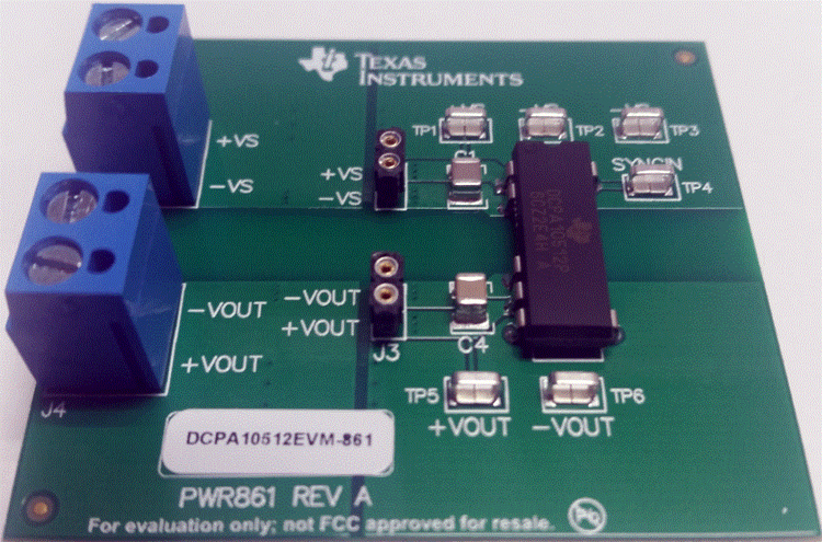 DCPA10512EVM-861 DCPA10512 1W Isolated Power Module EVM top board image