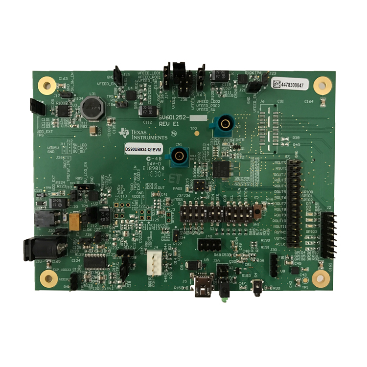 DS90UB934-Q1EVM DS90UB934-Q1 FPD-Link III Camera Deserializer Evaluation Module top board image